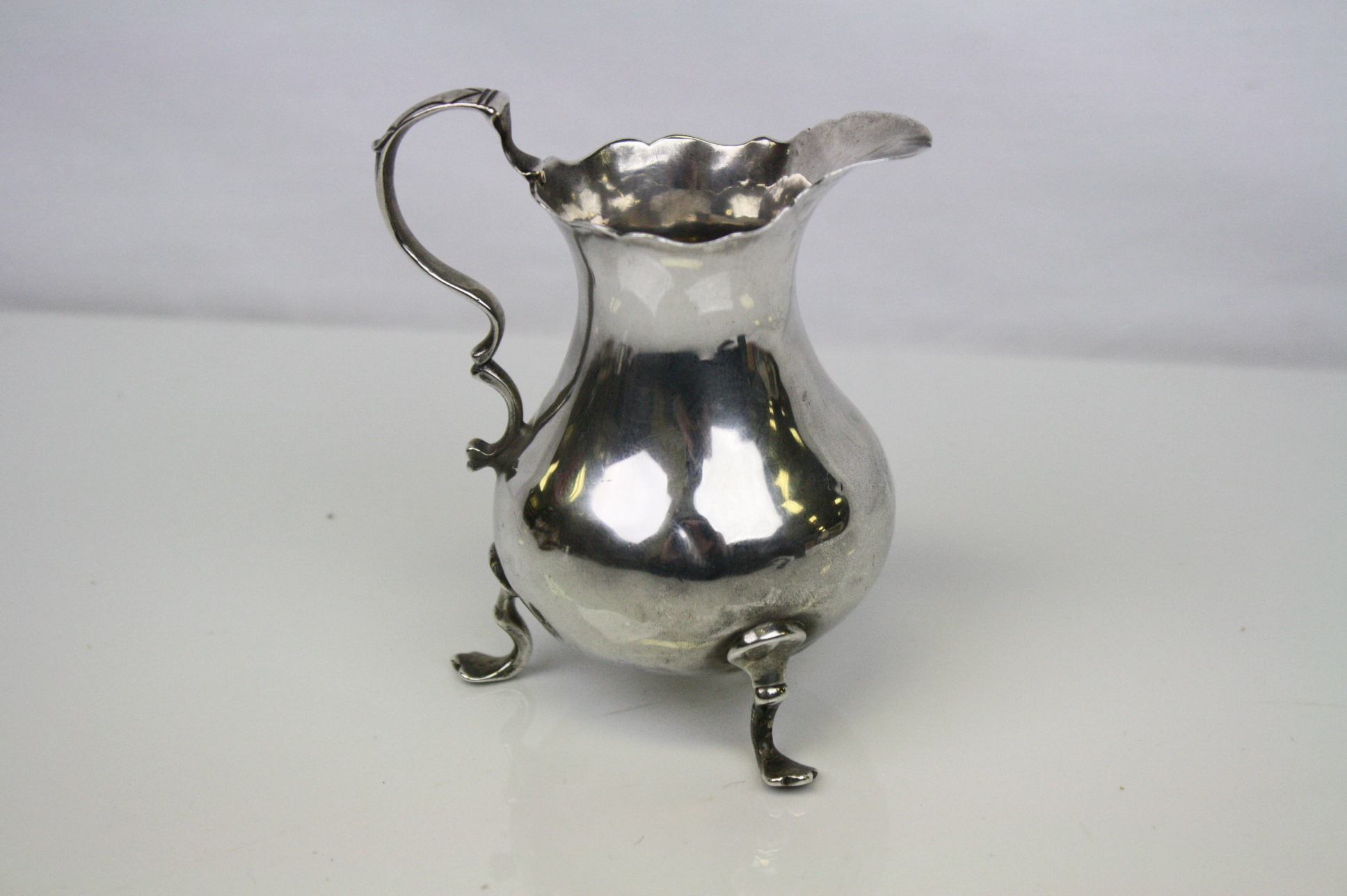 Georgian silver, London 1757, cream jug
