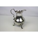 Georgian silver, London 1757, cream jug