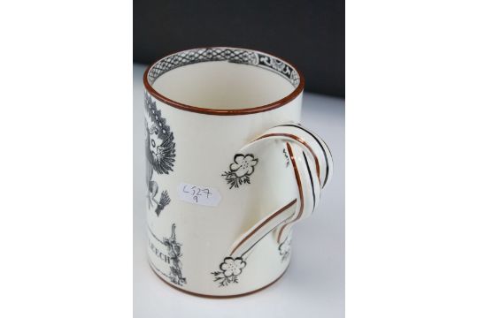 Creamware James Leach Mug decorated with the Commemorative Great Seal of America - Image 5 of 6