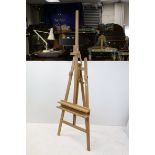 Large Beech Wood Studio Artist's Easel, approx h.200cms