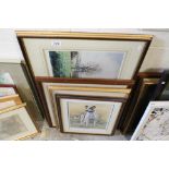 Donald Ayres Signed Limited Edition Hunting Scene Print, no.280/500 with gallery blindstamp, 33cms x