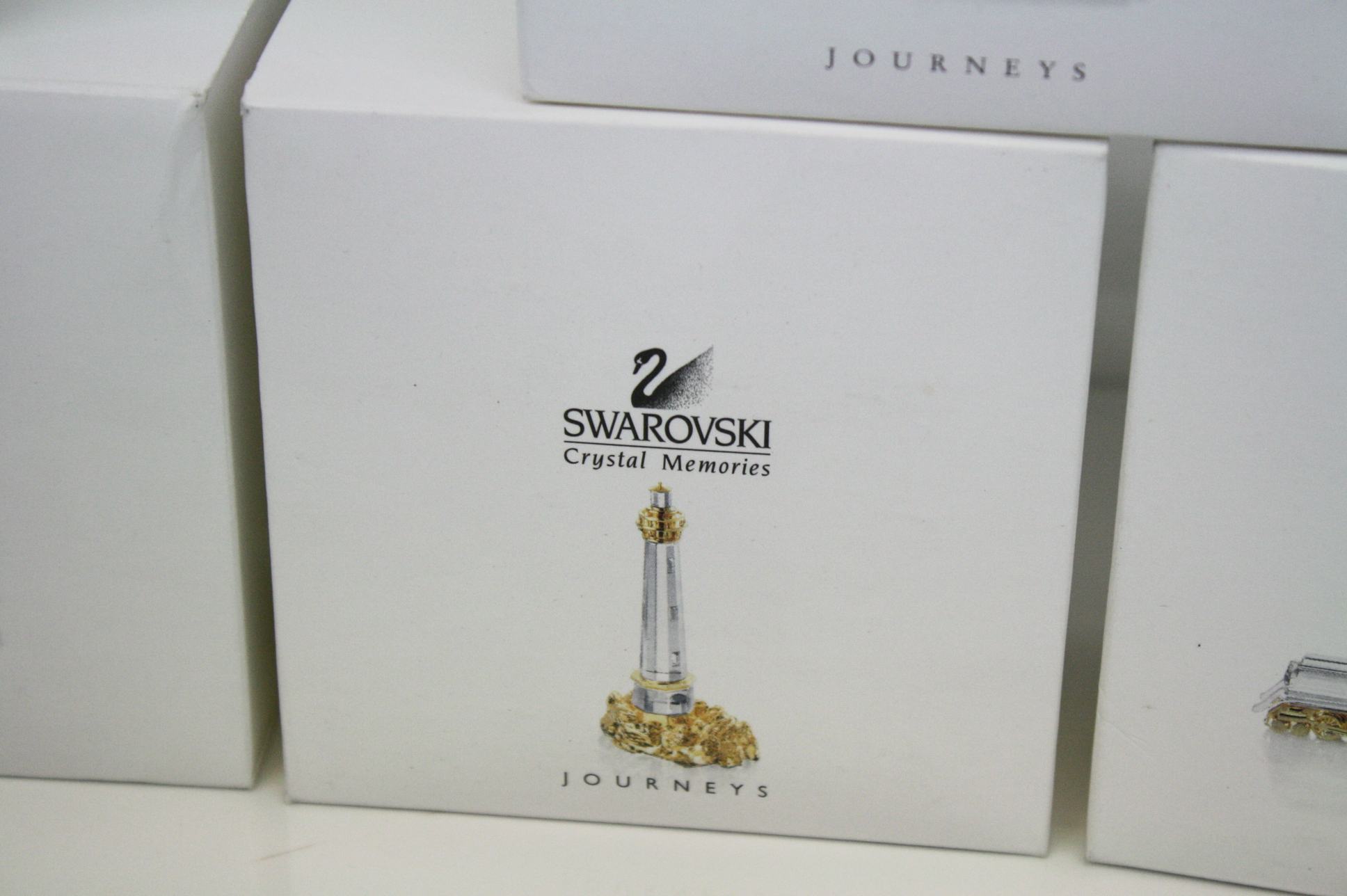 Collection of six Swarovski crystal memories 'Journeys' in gold with original boxes - Image 7 of 8