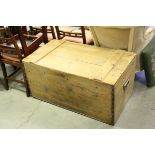 Large Victorian Pine Blanket Box, L.101cms h.50cms