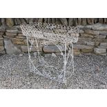 Victorian White Wirework Conservatory / Garden Plant Stand, L.90cms