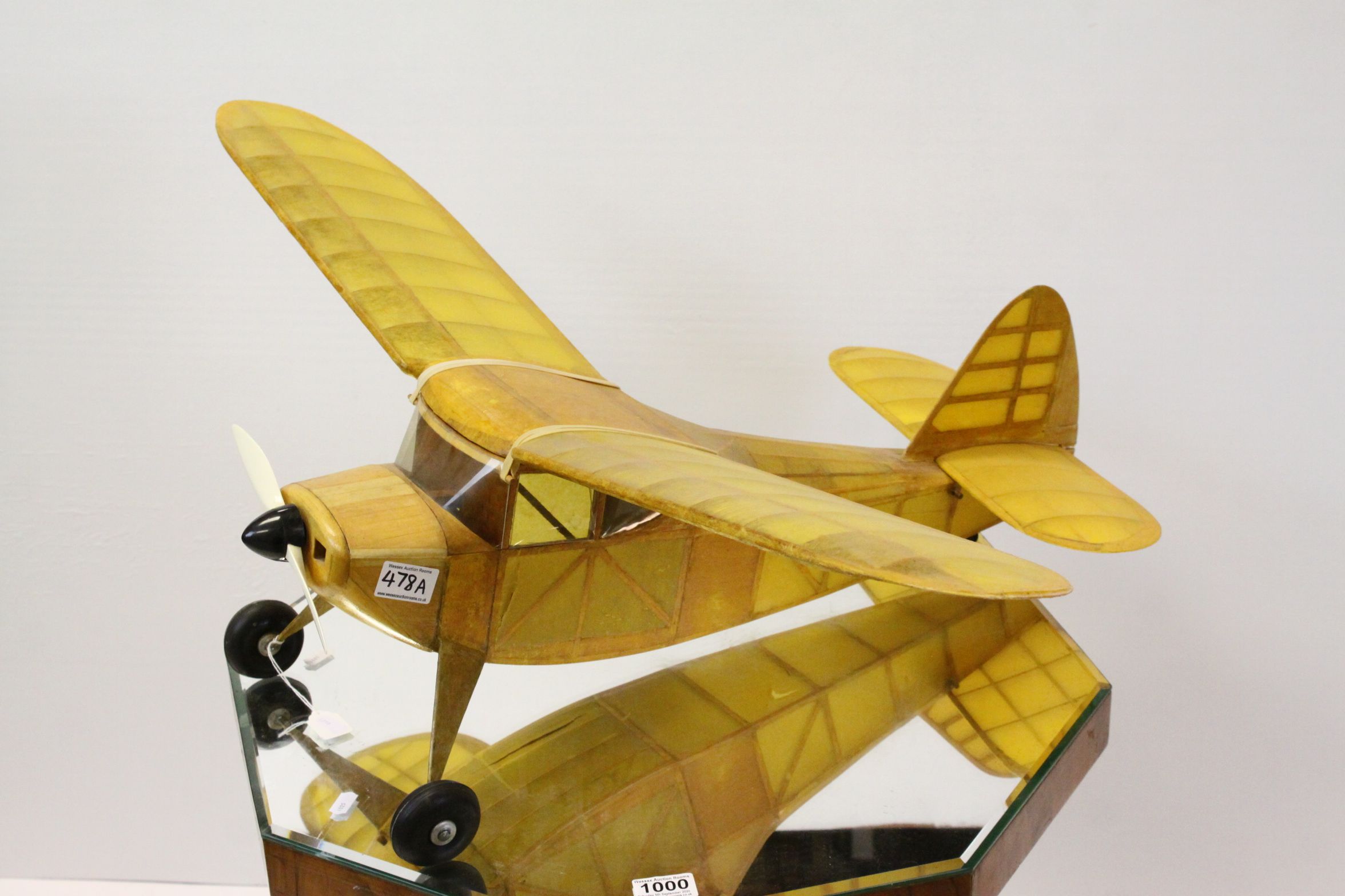 Scratch Built Balsa Wood Airplane Model, L.68cms