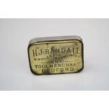 Early 20th century Gilt Metal Advertising Snuff Box / Vesta Case ' H J Randall Wholesale