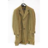 1950s tan coloured Crombie coat, tailored