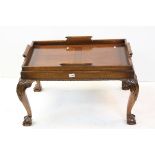 Reproduction George III Mahogany Tray Top Coffee Table, h.52cms w.87cms