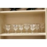 A large quantity of of Edinburgh cut glass Thistle cut wine glasses.