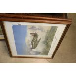 Pair of Framed and Glazed Signed Limited Edition Geoff Nutkins Military Airplane Prints -