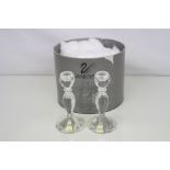 Pair of Swarovski crystal candleholders 7600/142/000 (not original box)