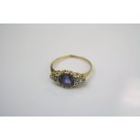 An 18ct gold Sapphire and Diamond ladies ring.