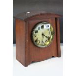 Late 19th / Early 20th century American Art Nouveau Wooden Cased Mantle Clock by WM.L. Gilbert Clock
