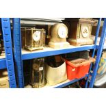 Collection of Clocks in various states of repair plus Clock Parts, Weights, etc