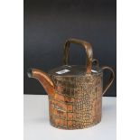 Early 20th century Copper ' Sankey ' Crocodile Skin Effect Watering Can with registration number