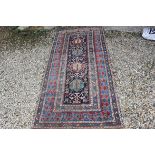 Eastern Wool Rug with Geometric and Stylised Pattern including Animals and Birds, 216cms x 102cms