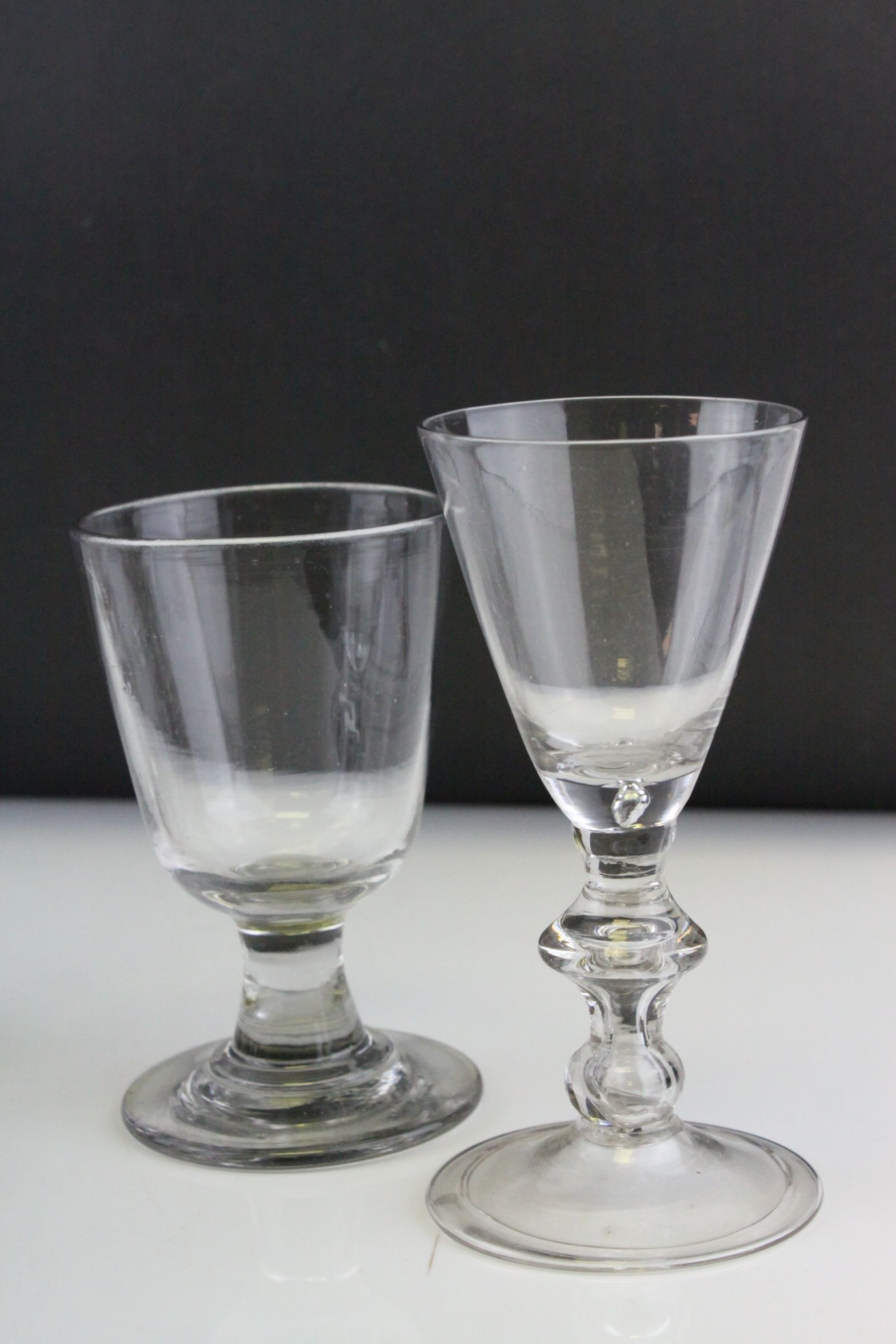 Collection of Twenty mainly Antique Drinking Glasses including one with an Air Twist Stem - Image 7 of 8