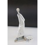 Lladro Figure of a Male Doctor, h.37cms together with a Royal Copenhagen Pig