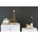 Two Boxed Harbour Lights Great Light Houses of the World open edition series Models ' Pensacola