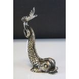 Large Silver Plated Stylised Dolphin