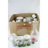 Collection of German Dinner Ware including Thomas, Cinnabar Style Vase, Glass Decanter and other