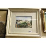 Mixed Media Landscape Painting signed lower right G Montalbano, 77', 17cms x 23cms, framed and