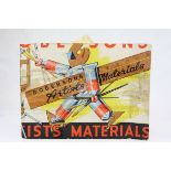 Vintage Part Shop Advertising Sign ' Robersons Artist's Materials ' 28cms x 36cms