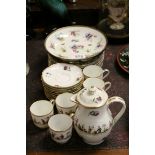 An Au Vase Etrusque Porcelain Teaset with Oriental figurative decoration. together with an