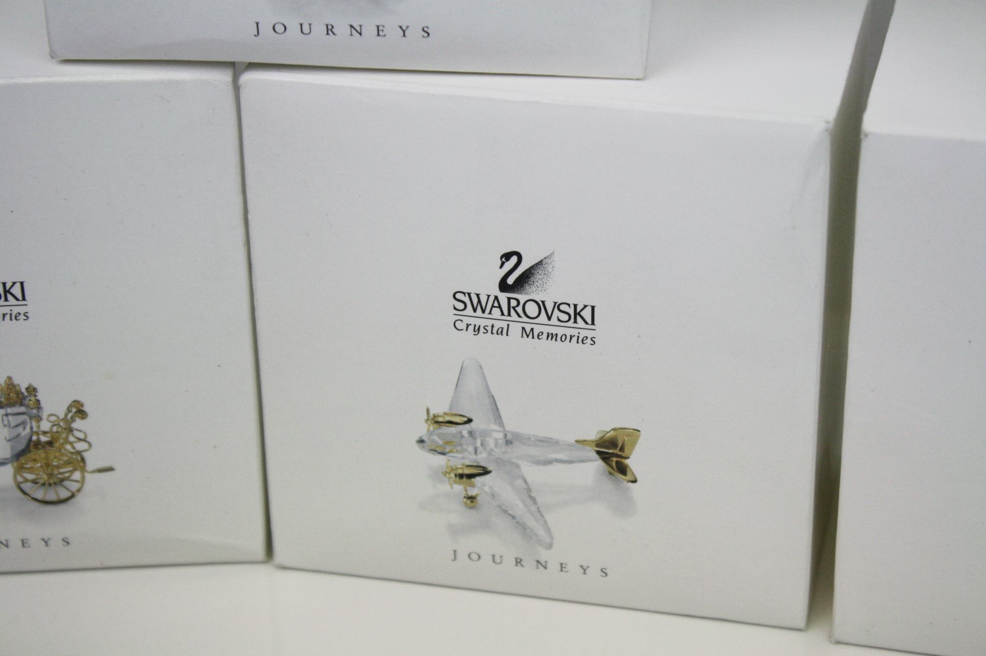 Collection of six Swarovski crystal memories 'Journeys' in gold with original boxes - Image 6 of 8