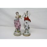 Two 20th century continental porcelain figures to include a Capodimonte example.