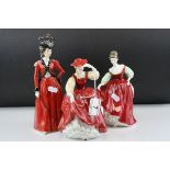 Three Royal Doulton Figurines - Buttercup, Fair Lady and Lady Worsley ( limited edition no. 512 )