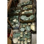 Extensive Collection of Denby Stoneware Green Glazed Dinner and Tea Ware, contained within Nine