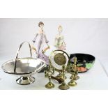 Collection of Mixed Items including Till & Sons Burslem Bowl, Various Cut Glass, Silver Plate, Table