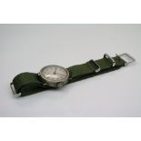 Vintage gents trench watch on new canvas strap