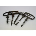 Five Antique Corkscrews