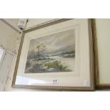 W Swan, Watercolour of Derwent Water, 25cms x 34cms, framed and glazed