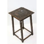 Victorian 17th century Style Carved Oak Side Table