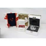 Swarovski crystal 1996-98 renewal gift 'Hearts' and sweetheart jewel box with mirror (in original