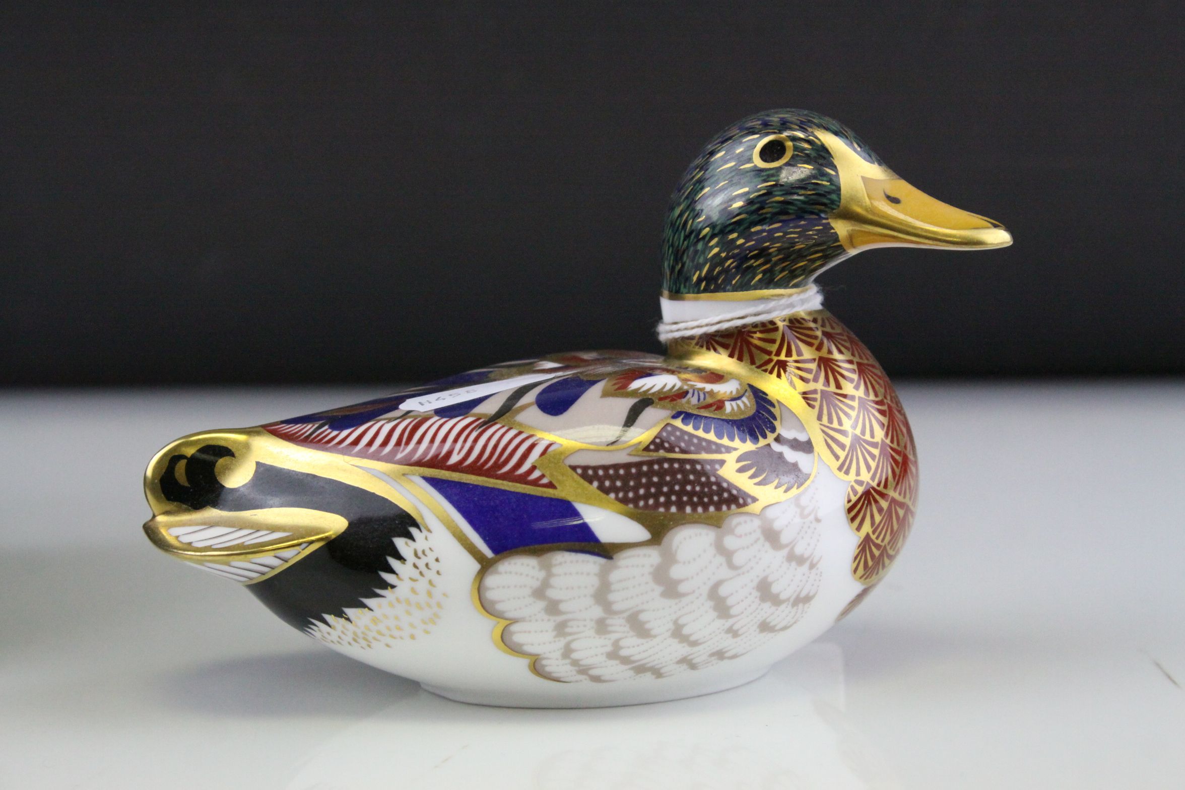 Royal Crown Derby Mallard Duck Paperweight with Gold Stopper, Boxed - Image 3 of 5