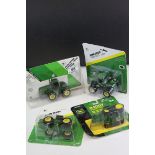 Four Ertl Diecast John Deere Agricultural Tractors - 9400 4WD Tractor, 9400T Tractor and Two 4WD