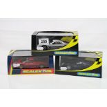 Three boxed ltd edn Scalextric Retailer range slot cars to include C2352 2001 Mercedes CLK GTI (