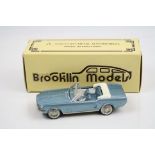 Boxed 1:43 Brooklin Models BRK 24a 1968 Ford Mustand Convertible CODE III white metal model