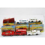 Six boxed Matchbox Superfast emergency service diecast models to include 57 Landrover Fire Truck, 59