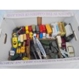 Quantity of vintage play won diecast models to include Dinky, Lledo, Corgi etc