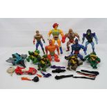 80/90s retro figures - 12 figures to include set of 4 x Playmates Teenage Mutant Ninja Turtles, 4