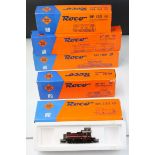 Five boxed ROCO HO gauge locomotives to include 04185A ET90 43447 BR 1189, 43477 BR 333, 04145A BR