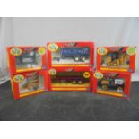 Six boxed Britains 1/32 Authentic Farm Models to include 40935 Twin Axle Flat Bed Trailer, 00049