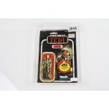 Star Wars - Carded Kenner Return of the Jedi Han Solo (in trench coat) figure, 77 back, punched,