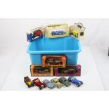 Collection of boxed and unboxed diecast models to include 3 x playworn 160's Corgi Dinky diecasts,