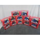 12 Boxed 1/32 Britains tractors to include 42491, 42793, 43011, 43012, 42840, 42501, 43010, 42792,